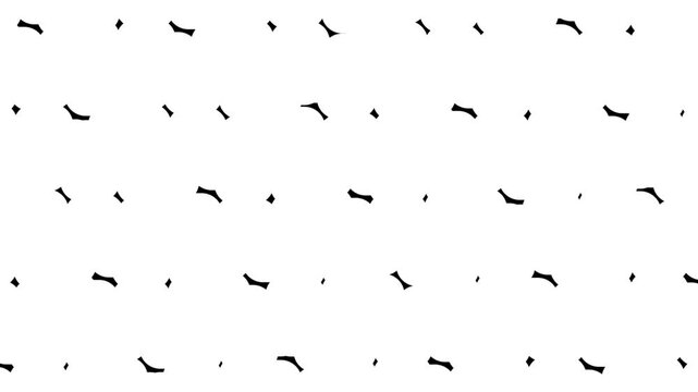 Abstract pattern with small black organic shapes and dots on a simple minimal design 4K Motion video