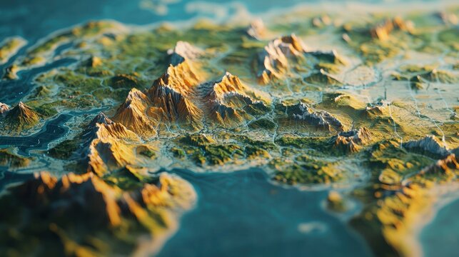 Abstract topographic map illustration