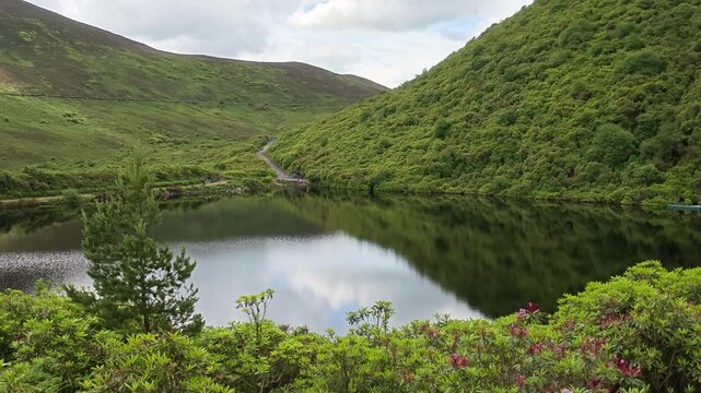 Ireland Epic Locations mountain lake at the Bee on the border of Waterford and Tipperary local beauty spot and popular tourist destination