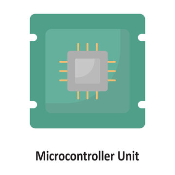 Microcontroller Unit Vector Icon which can easily modify or edit