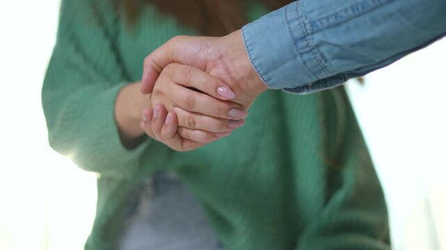 handshake between colleagues. Business deal finalized handshake gesture. Professional agreement between colleagues. collaboration. Colleagues sealing business deal with handshake. Business partnership
