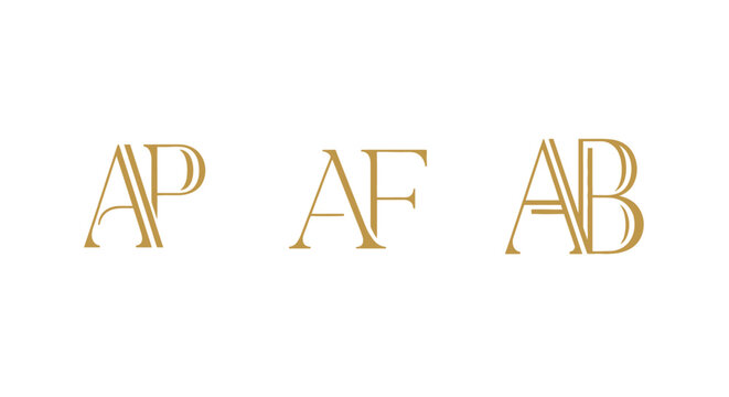 Elegant gold serif letters on a clean background.