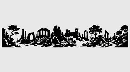 Ancient ruin landscape panorama © KaskusLabs