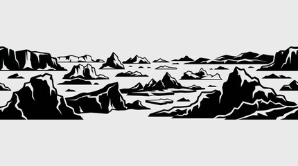 Arctic iceberg landscape illustration © KaskusLabs