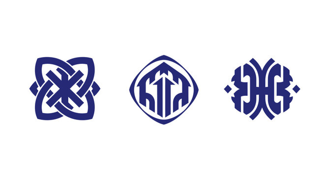 Intricate Blue Celtic Knot Designs and Symbols.