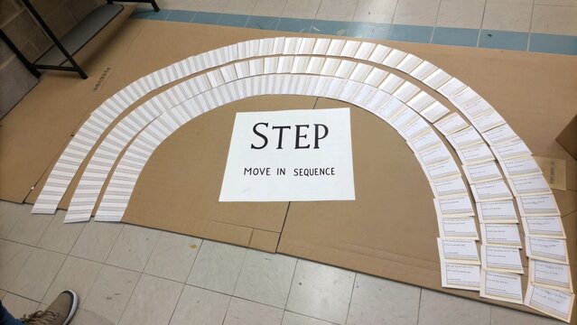 Educational Activity with Instruction Cards Organized in Steps for Interactive Learning in Classroom Setting