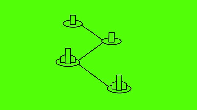 Tree Diagram: A simple tree diagram illustration against a bright green background, representing hierarchy or data structure.