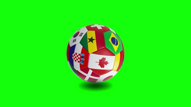 World Flags Soccer Ball Green Screen 4K Animation

Global Football Championship 3D Spinning Ball Overlay

Free Chroma Key Soccer Ball Animation with World Flags