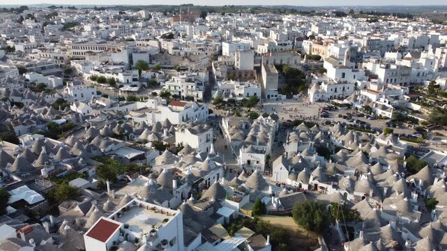 lberobello, Puglia, Italy, aerial drone view