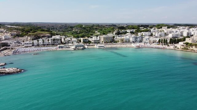 Otranto, Puglia, Italy, aerial drone view,