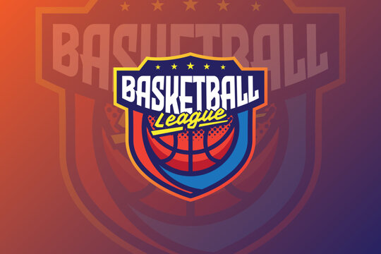 Clean and Dynamic Sports League Emblem Design with Modern Typography