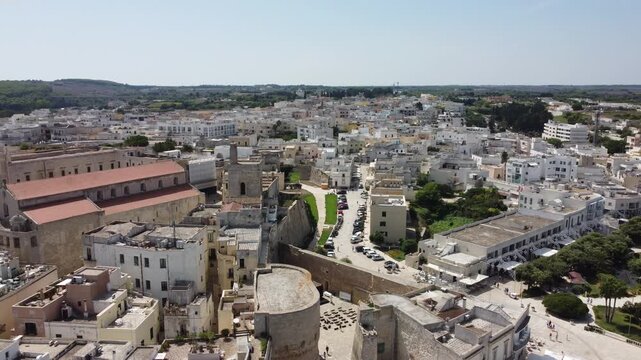 Otranto, Puglia, Italy, aerial drone view,