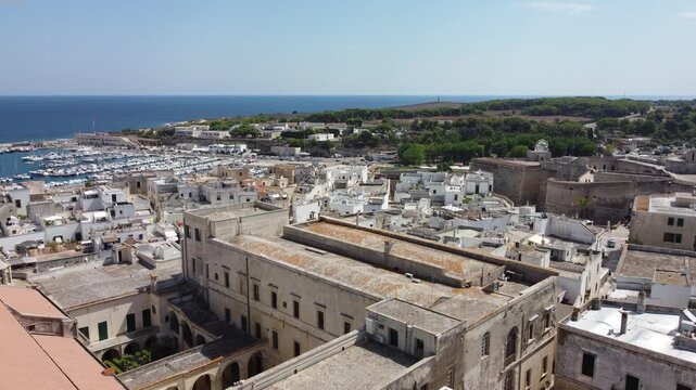 Otranto, Puglia, Italy, aerial drone view,