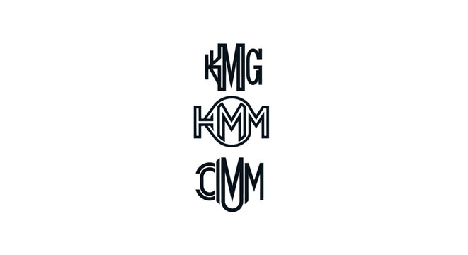 Elegant Monogram Logos with Circular Design Elements.