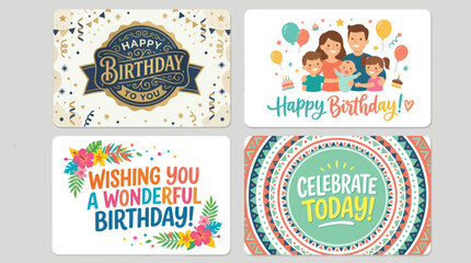 Happy birthday greetings collection © Jean