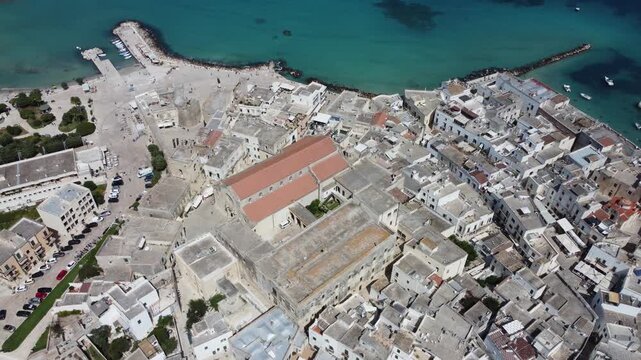 Otranto, Puglia, Italy, aerial drone view,