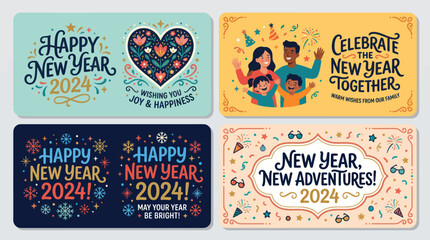 Happy new year greetings collection © Kalimasada