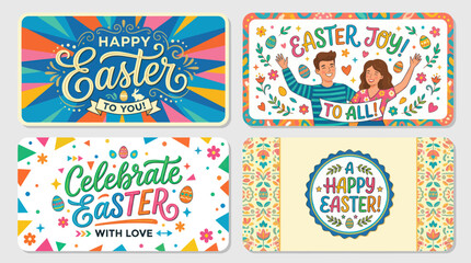 Happy easter greetings and decorations © Jean