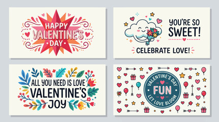 Happy valentines day greetings and symbols © Kalimasada