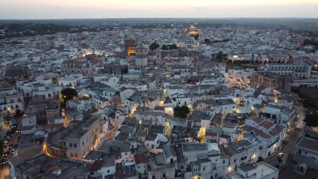 Ceglie Messapica, Puglia, Italy, aerial drone view