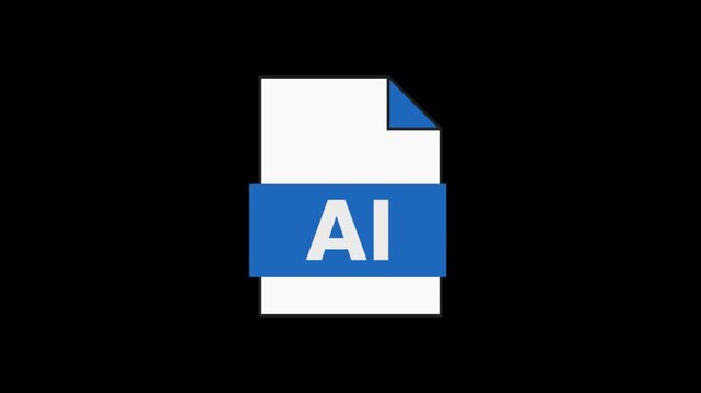 AI File Format Icon: A clear, minimalist representation of an AI file icon, signifying Adobe Illustrator document format, ideal for graphic design and digital art contexts.