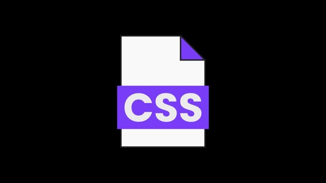 CSS File Icon: A stylized icon representing a Cascading Style Sheets (CSS) file, depicted as a white document with a folded corner and a purple band displaying CSS in white letters.