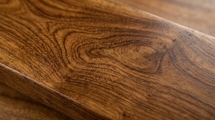 Obraz premium Close-up of Tropical hardwood surface with natural grain pattern