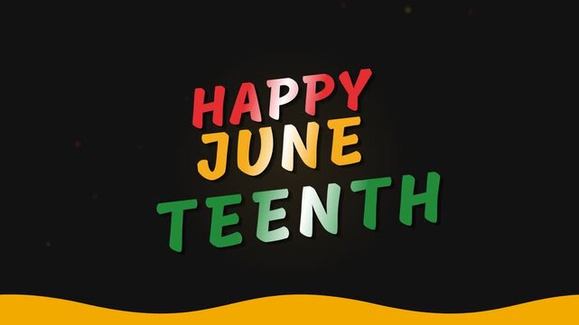 Juneteenth Freedom Day Celebration Masi Animation Loop, Black History Month Joyful Movement, African