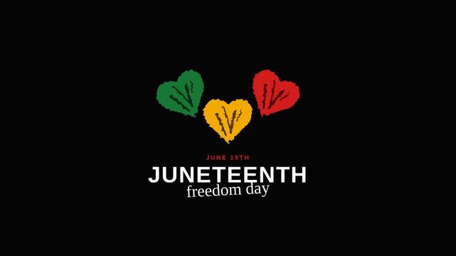 Vibrant Juneteenth Freedom Day Celebration Animation, Modern Clean Graphics