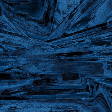 Dark technological background with glowing dark blue matrix lines texture