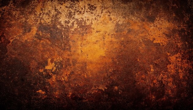 vintage grunge texture background distressed rusty metal surface with warm amber glow weathered antique paper aesthetic for creative design