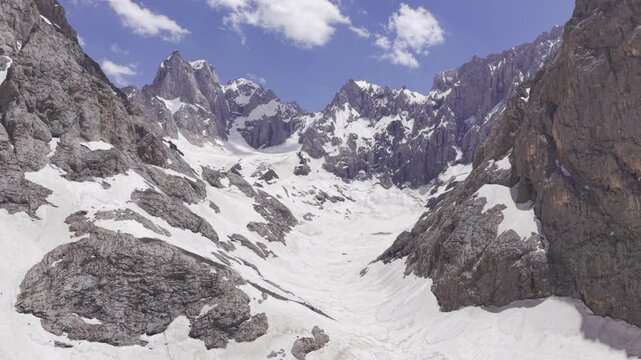 Cinematic Drone Footage of Cennet Cehennem Valley in Hakkari Turkey Deep Canyon and Mountain Landscape