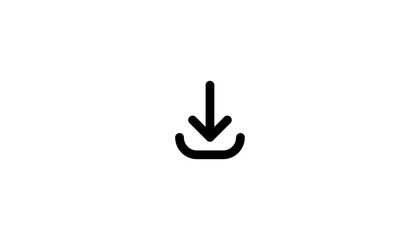 Download Icon – File Download Arrow, Save and Import UI Symbol © Karthick