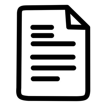 Minimalist Blank Checklist Document Outline on White Background Flat Design