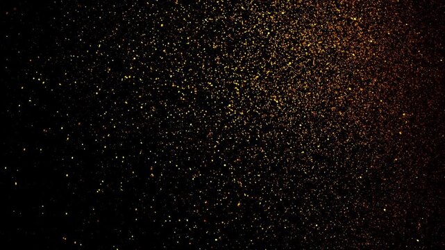 Elegant gold particles and bokeh on a light background useful for white or black text.