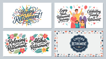 Retirement celebration greetings and family © Miko