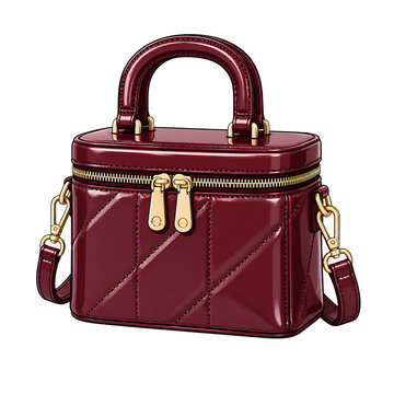 red leather boxy bag