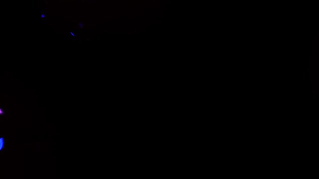 Real Shooted Cinematic Lens Flare Overlay on Black Background at 1000fps Slow Motion.