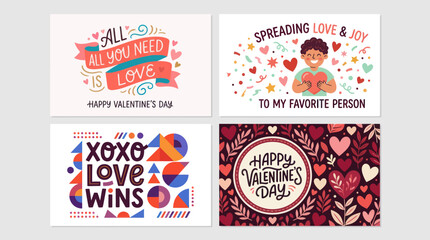 Valentines day greetings collection © Palmeiras