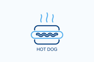 Fototapeta premium Hot Dog Icon Or Logo Isolated Vector Illustration