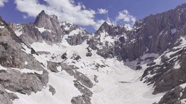Cinematic Drone Footage of Cennet Cehennem Valley in Hakkari Turkey Deep Canyon and Mountain Landscape