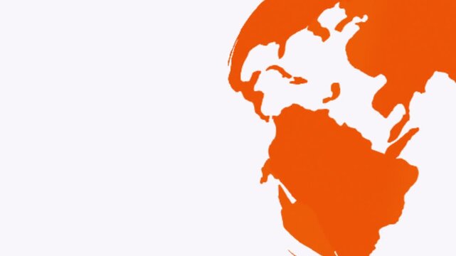 A large clean 3D globe mockup centered on a pure white background with generous copy space for branding, advertising, or promotional text. Minimalist modern design