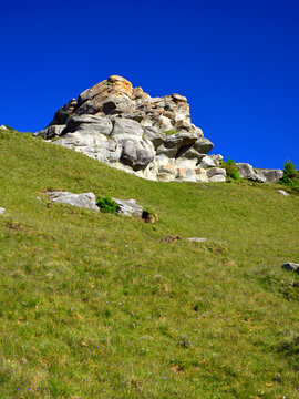 Rock formations of the Bucegi Plateau, a place of countless myths and legends in the Carpathian Mountains.