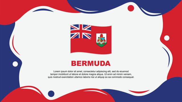 Bermuda Flag Abstract Background Flat Design Template. Bermuda Independence Day Banner Wallpaper Vector Illustration. Bermuda Background