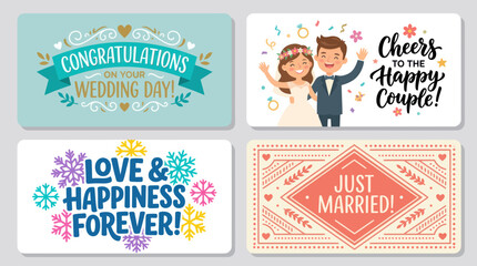 Wedding and celebration greetings collection © Sidu