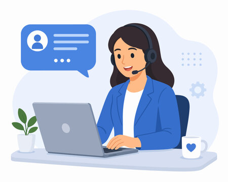 Customer Support Representative Working