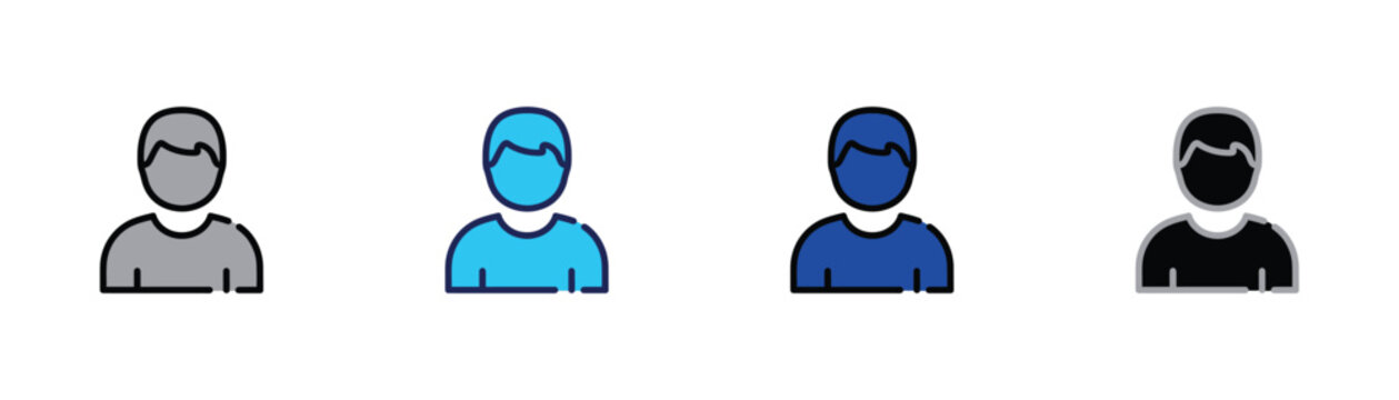 User avatar scaling change icon indicating reduction or downsizing with reduction downsizing management employee decrease illustration minimalist corporate business recruitment personnel