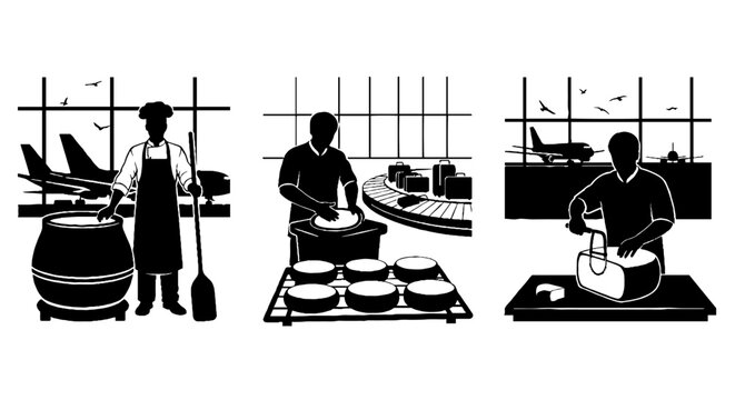 Traditional pottery making process in workshop setting.