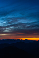 Fototapeta premium Sonnenaufgang Großer Hengst - Großer Bösenstein - Region Murtal - Alpen - Österreich