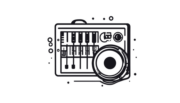 Black and white line art mixer.